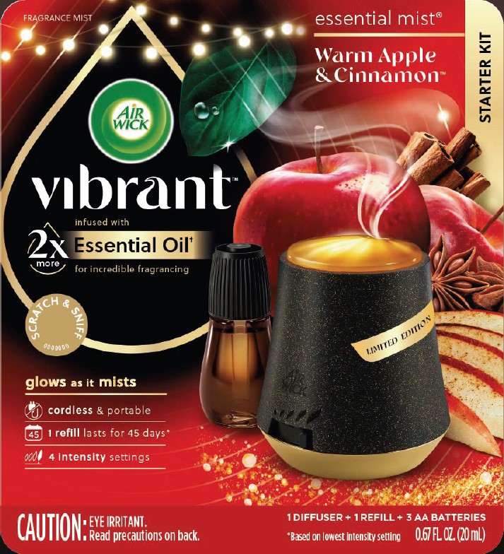 AIR WICK® Essential Mist - Warm Apple & Cinnamon - Kit (Vibrant)